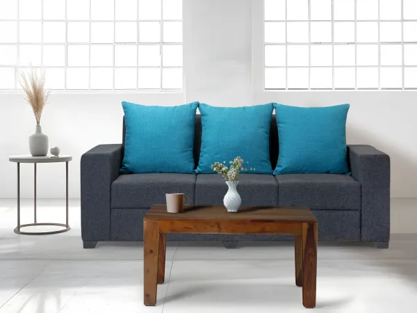 Hugo Upholstered 3 Seater Sofa in Livid Color